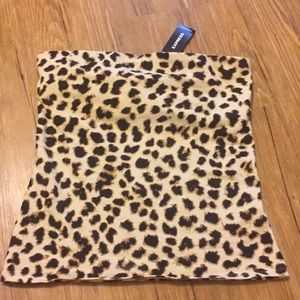 NWT Express leopard strapless top